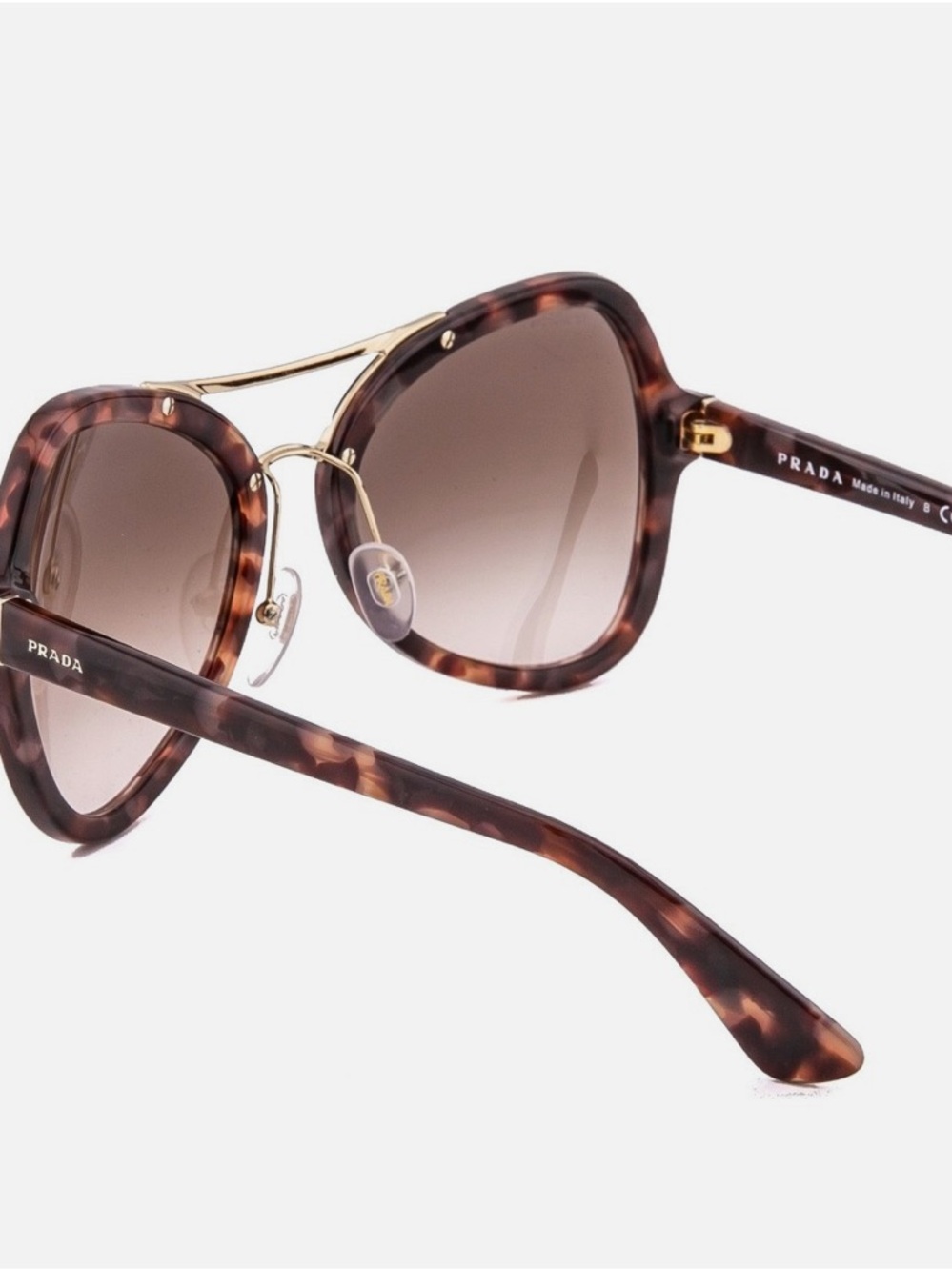 Prada Tortoiseshell Frame Sunglasses with Blue Lenses - Picture 10 of 10